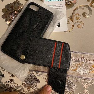Wallet case for iPhone 6s black leather